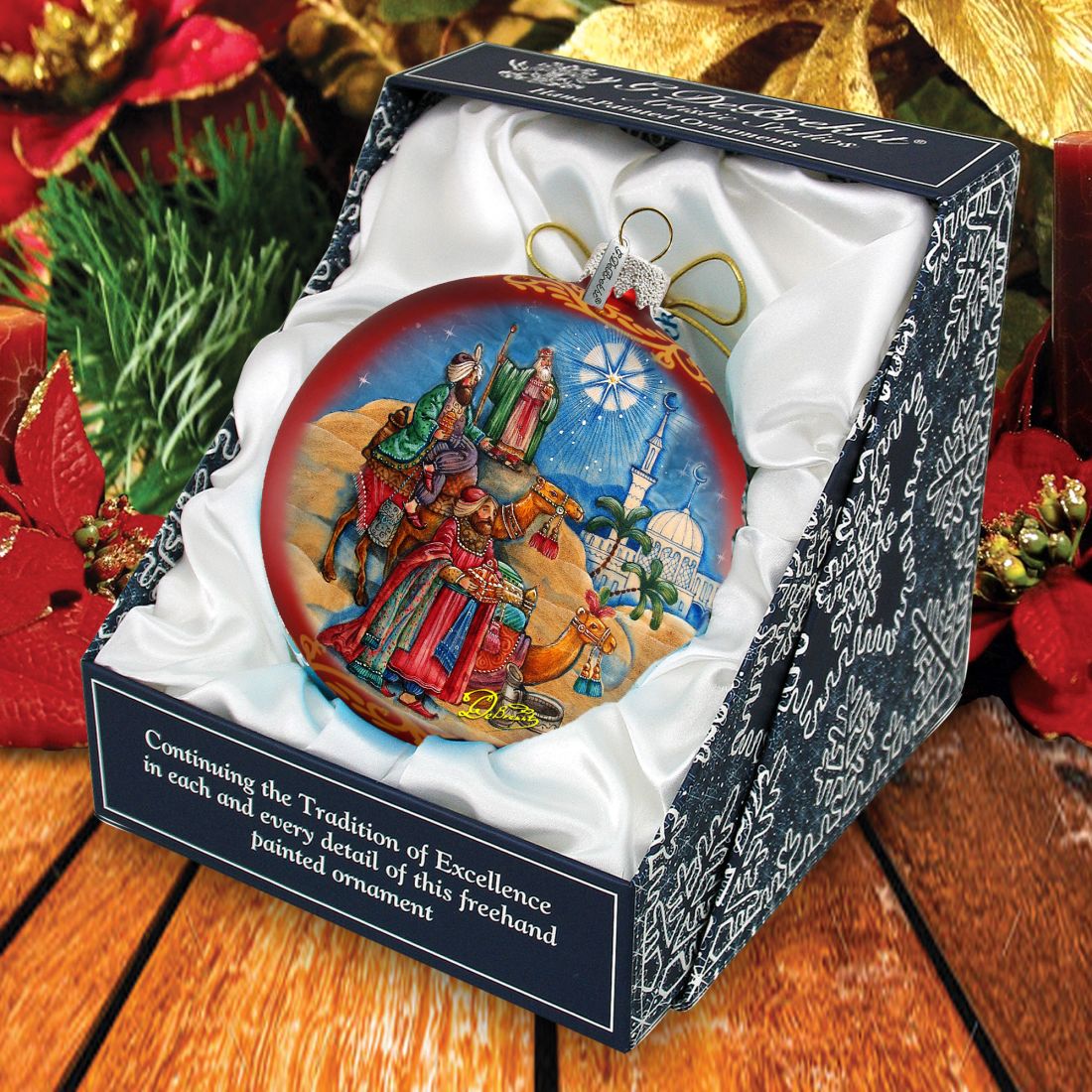 The Journey of the Three Kings Glass Ornament Limited Edition by G. DeBrekht - Nativity Holiday Decor - 73906-1