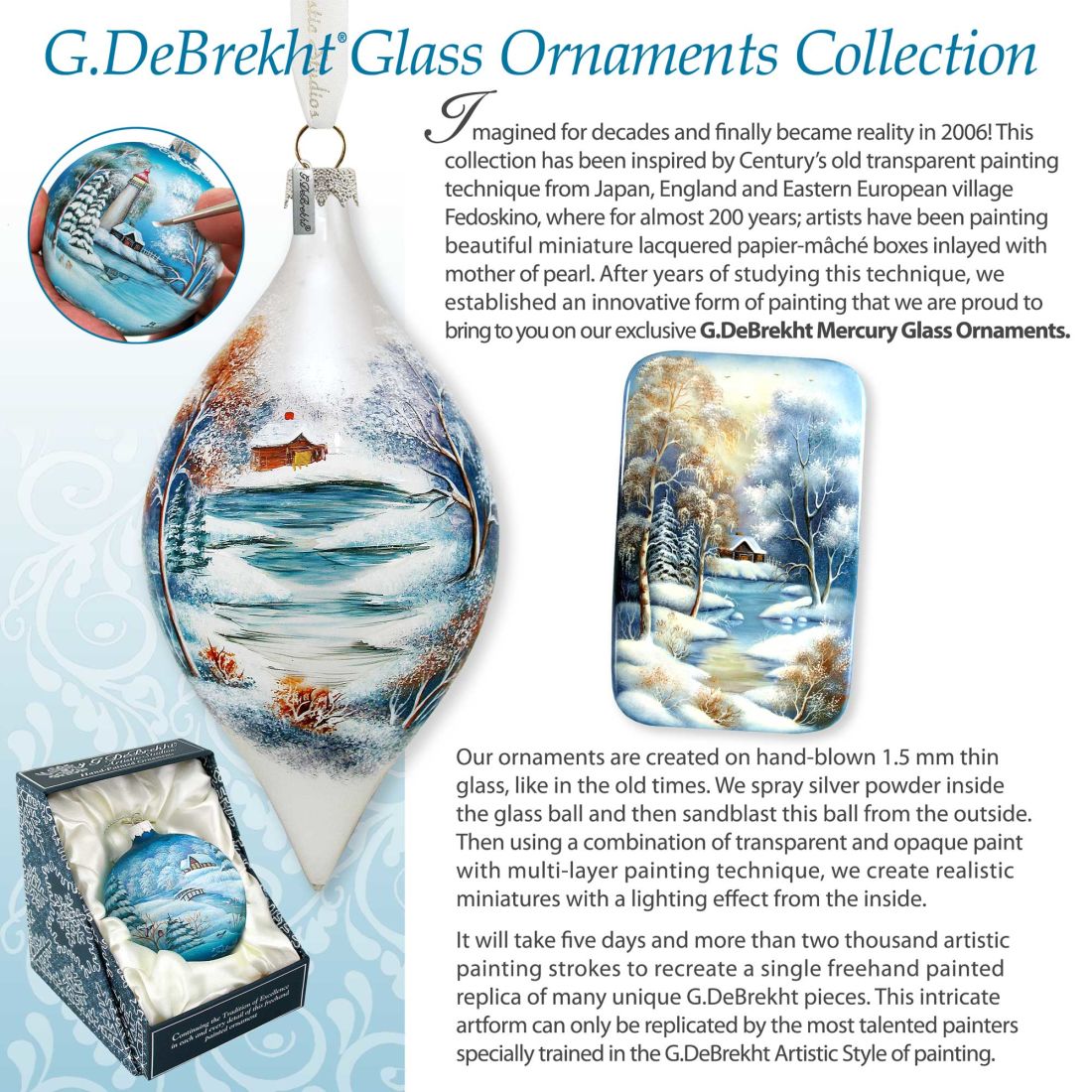 The Journey of the Three Kings Glass Ornament Limited Edition by G. DeBrekht - Nativity Holiday Decor - 73906-2