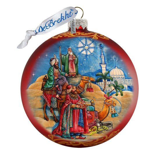 The Journey of the Three Kings Glass Ornament Limited Edition by G. DeBrekht - Nativity Holiday Decor - 73906-0